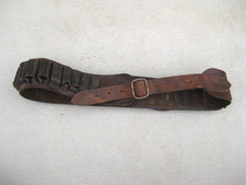 Cinto de munição antigo de couro dos anos 1930 para caça safári calibre 30 30 laços espingarda calibre 12 vintage, usado comprar usado  Enviando para Brazil