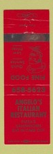Matchbook cover angelo for sale  USA