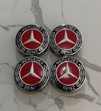 Conjunto de 4 tampas centrais Mercedes Benz vermelho-preto 75 mm/2,95 polegadas serve na maioria dos modelos comprar usado  Enviando para Brazil