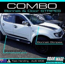 Usado, AM COMBO capô e porta listras ajuste 2006-2014 adesivos MITSUBISHI Triton MN 4x4 comprar usado  Enviando para Brazil