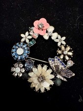 Brosche schmetterling blume gebraucht kaufen  Hiddenhausen