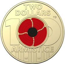 Moeda de dois dólares Armistício Day 2018 papoula vermelha 100º aniversário $2 Austrália UNC comprar usado  Enviando para Brazil