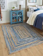 Alfombra Denim Natural Yute Rectángulo Trenzado Alfombra Hecha a Mano Alfombras Reversibles segunda mano  Embacar hacia Mexico