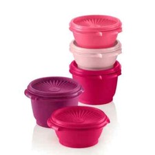 Novo Conjunto Tupperware de 5 Tigelas Servalier Heritage Rosa 3 x 340ml e 2 x 600ml comprar usado  Enviando para Brazil