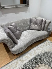 Sofa silver crushed for sale  LONDON