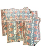 Toalhas de mão Ralph Lauren Santa Fé vintage azul laranja algodão design sudoeste comprar usado  Enviando para Brazil