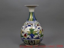 13,2"China wucai porcelana padrão tongzi copo zun vaso vaso vaso estátua comprar usado  Enviando para Brazil