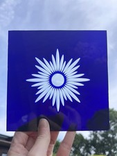 Small etched blue for sale  LONDON