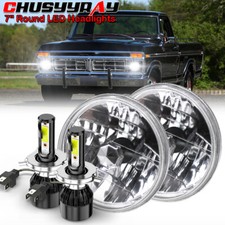 Par de faróis redondos de LED Hi-Lo de 7 polegadas cromados para caminhão Ford F100 F150 F250 comprar usado  Enviando para Brazil