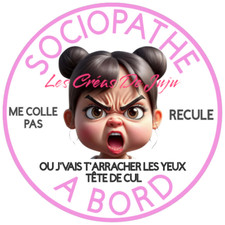 Stickers à coller de voiture sociopathe à bord comprar usado  Enviando para Brazil
