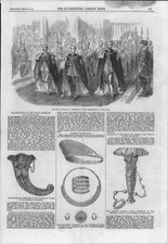Estampa antiga 1863 - Enfeite para suporte de buquê de altar de noivo casamento real (232) comprar usado  Enviando para Brazil
