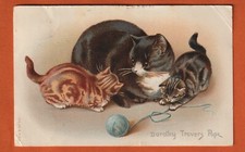 Cartão postal 1907 Dorothy Travers Pope gatinhos e bola de lã comprar usado  Enviando para Brazil