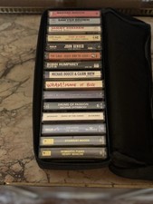 Vintage Case Logic 15 Cassette Tape Black Storage Holder Carrying Case Bag USA comprar usado  Enviando para Brazil