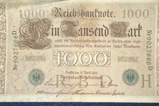 Reichsbanknote 1000mark nr gebraucht kaufen  Erfurt