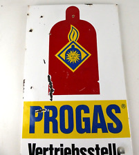 Emailschild Emaille "Progas Vertriebsstelle " aus Scheunenfund Vintage Mä-129 comprar usado  Enviando para Brazil