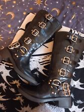 rock goth boots for sale  TELFORD