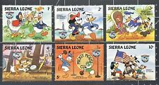 1984 Serra Leoa Disney 50º 6 Selos Minnie Mickey Pato Donald MNH   comprar usado  Enviando para Brazil