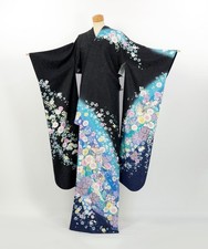 Kimono / Furisode Kimono 100% Seda – Gosho Carriage & Sakura / 2507311, usado comprar usado  Enviando para Brazil