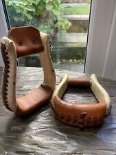 Western stirrups rawhide for sale  WELLINGBOROUGH