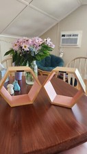 Hexagon wall shelves for sale  North Conway