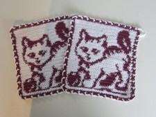 Topflappen gehäkelt katze gebraucht kaufen  Leipzig