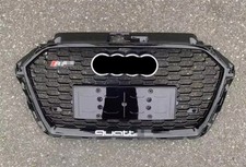 Anéis cromados pretos Henycomb grade estilo grelha para Audi A3 S3 RS3 2017 2018 2019 comprar usado  Enviando para Brazil