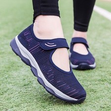 Sapatos femininos da moda plataforma sapatos femininos lisos malha respirável tênis casual comprar usado  Enviando para Brazil