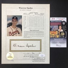 Warren spahn boston for sale  Annandale
