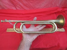 (9b) Antigo instrumento de buzina de bronze regulamento dos EUA com bocal militar 17" comprar usado  Enviando para Brazil