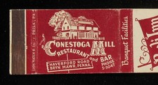 1950 Conestoga Mill Restaurante Bar Paoli Inn Lincoln Hwy Bryn Mawr PA Matchbook comprar usado  Enviando para Brazil