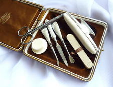 Usado, Conjunto de manicure vintage com estojo ourives e ouriveseiros prata 1930  comprar usado  Enviando para Brazil