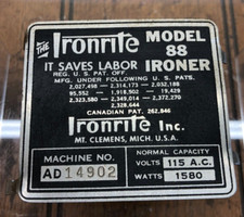Vintage ironrite model for sale  Goshen