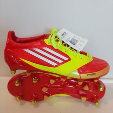 Adidas F50 Adizero XTRX SG tamanho 8 EUA masculino couro laranja amarelo solo macio... comprar usado  Enviando para Brazil