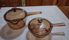 2 panelas Vision Corningware com tampas--1 litro e 0,05 litro, usado comprar usado  Enviando para Brazil