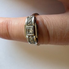 Bague blanc diamants d'occasion  Juan-les-Pins