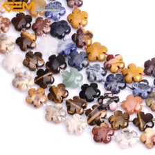 Contas de pedra preciosa natural flor 15 mm para artesanato de joias 15" atacado comprar usado  Enviando para Brazil