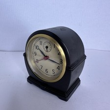 Despertador de cabeceira Pottery Barn estilo art déco acabamento bronze operado por bateria comprar usado  Enviando para Brazil