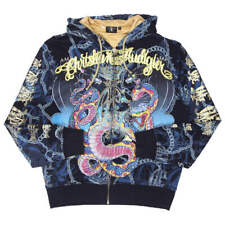 Moletom com capuz Y2K Christian Audigier Los Angeles Dragon Stoned AOP zíper completo, usado comprar usado  Enviando para Brazil