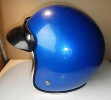 Casco de motocicleta vintage años 70, azul metálico DOT MAX ROP 4170 con visera de sol talla L, usado segunda mano  Embacar hacia Argentina