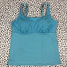 Usado, Lands End Paradise Aqua Blue UW Wrap Tankini SWIM TOP Reg. 16 DD 522650 comprar usado  Enviando para Brazil