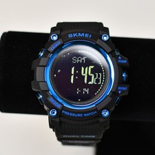 Relógio esportivo digital masculino SKMEI 1358 azul preto cronômetro à prova d'água tempo duplo comprar usado  Enviando para Brazil