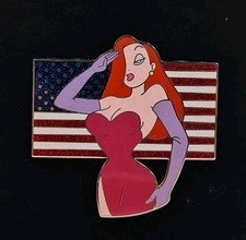 Usado, Pin Jumbo Disney LE 100 JESSICA RABBIT Salute the Flag - patriótico de 2008  comprar usado  Enviando para Brazil