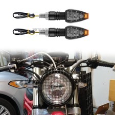 2x Mini seta de haste para motocicleta de rua 12V 14 LED sinais de seta flash luz âmbar comprar usado  Enviando para Brazil