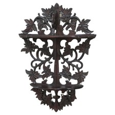 Prateleira de parede antiga esculpida em folha na floresta negra C1890 comprar usado  Enviando para Brazil