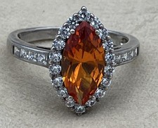 Diamonique ring size for sale  ANDOVER