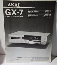 Antigo AKAI GX-7 GX7 Gravador de Deck de Fita Cassete Estéreo MANUAL DE INSTRUÇÕES DO PROPRIETÁRIO comprar usado  Enviando para Brazil
