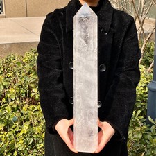 Usado, Coluna transparente de cristal branco 10,8 lb - Cristal de cura, peça de exibição elegante comprar usado  Enviando para Brazil