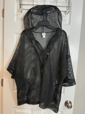 Poncho vintage Catalina malha com capuz capa - preto e dourado lurex, feito nos EUA comprar usado  Enviando para Brazil