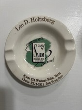 Cenicero vintage Leo D. Holtzberg San Francisco publicidad con Salem China CoCenicero segunda mano  Embacar hacia Mexico