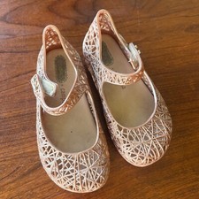 Mini Sapato Melissa + Campana Ouro Rosa Glitter Mary Jane Jelly Infantil Tamanho 9 comprar usado  Enviando para Brazil